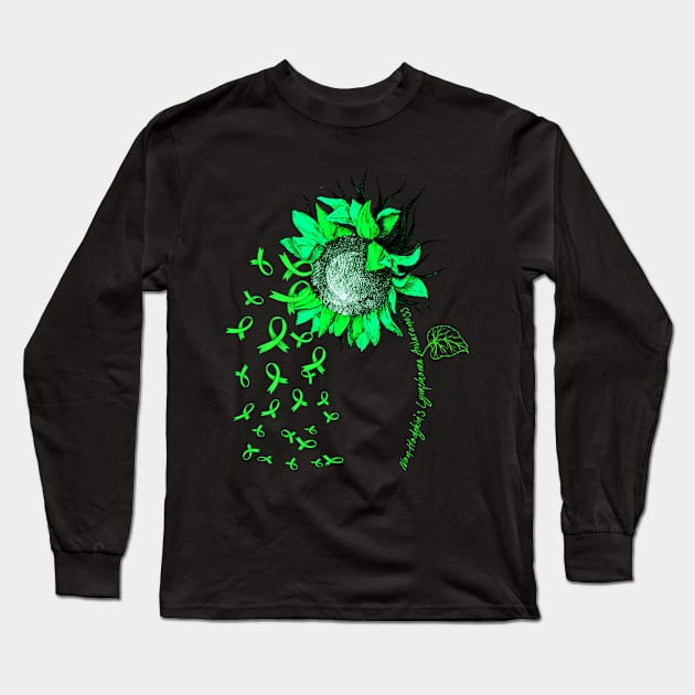 NON-HODGKIN'S LYMPHOMA AWARENESS Sunflower Green Ribbon Long Sleeve T-Shirt by vamstudio